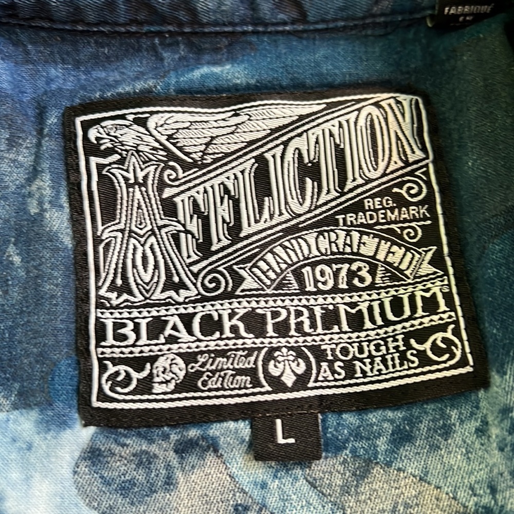 Affliction Button Up Limited Addition/Size Lg - image 5